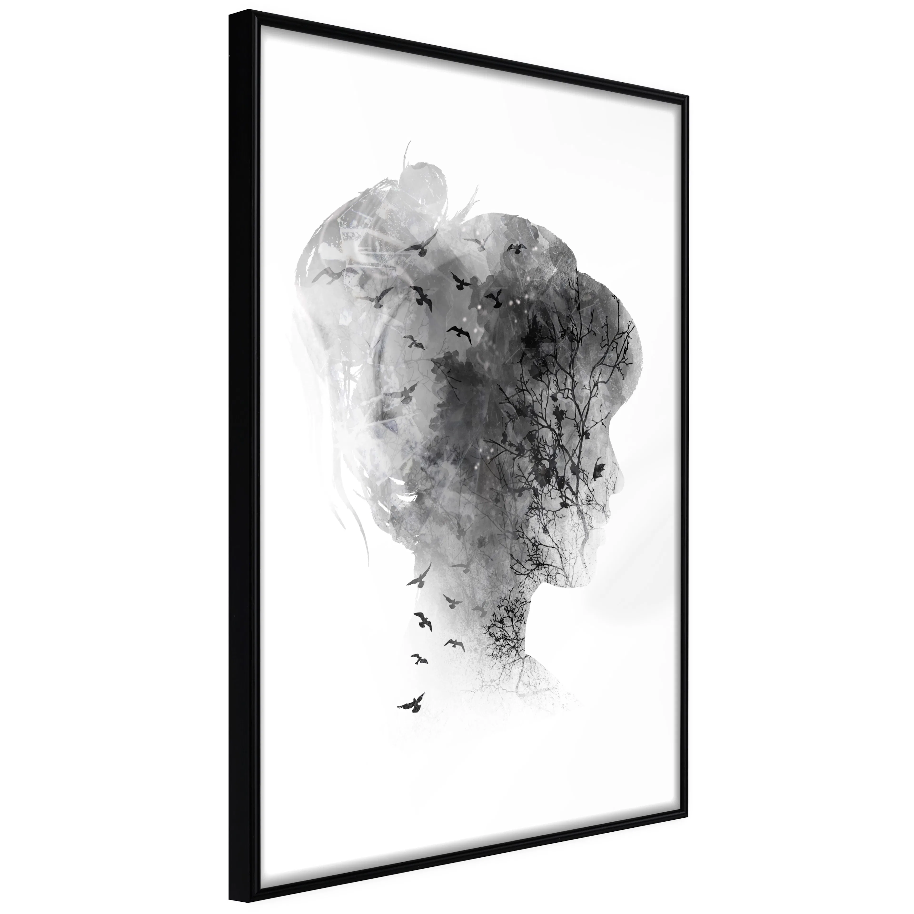 Affisch - Open Mind [Poster] 20x30 Svart ram, 20x30 cm