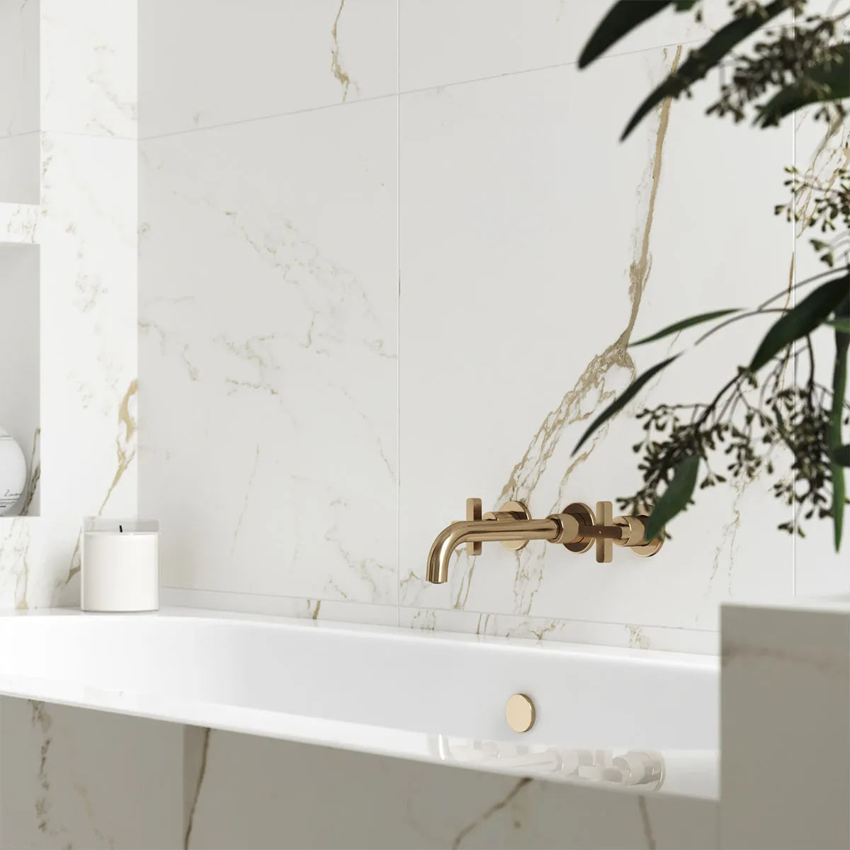 Klinker Tenfors Carrara Gold Marmor Matt 60x60