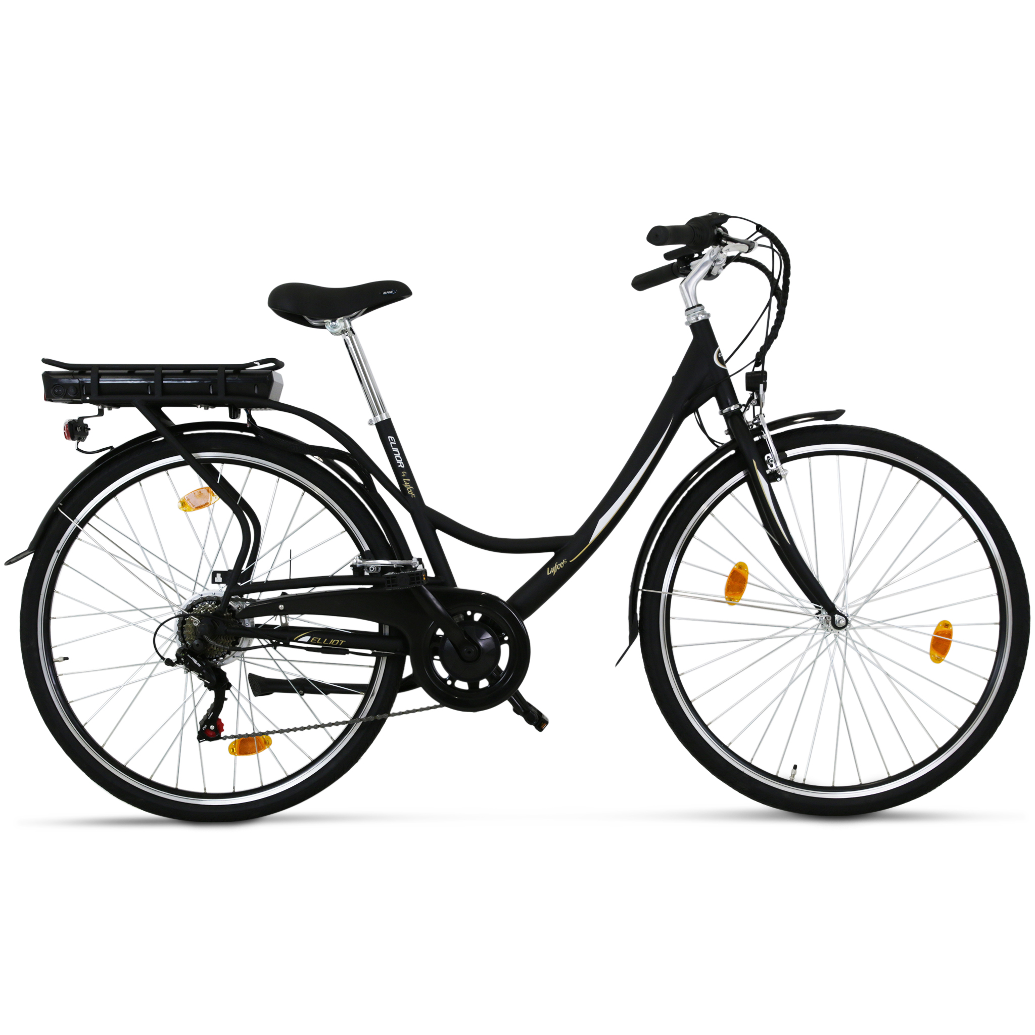 Elcykel Lyfco Dam 28" med Cykeldator Svart