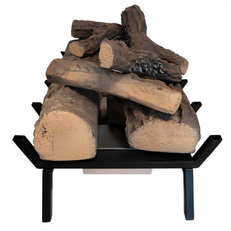 Keramisk Ved Cach Fires med Vedställ
