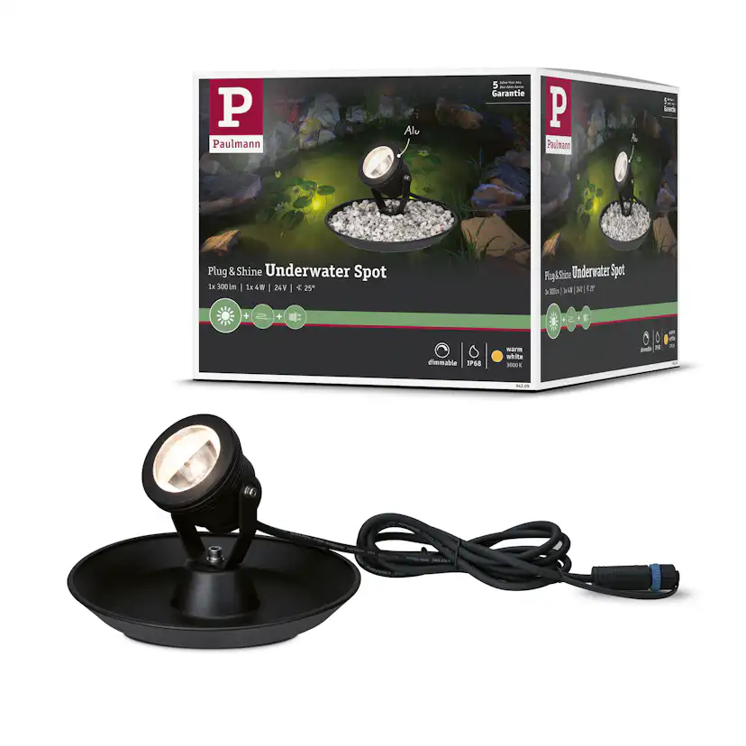 Spotlight Undervatten Paulmann Pond Plug & Shine LED Strålkastare IP68 4W 24V