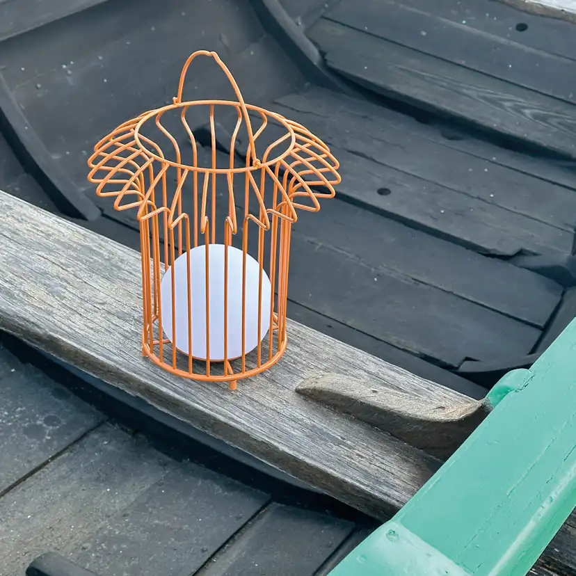Solcellslampa Dyberg Larsen Basket LED-Lykta Terracotta
