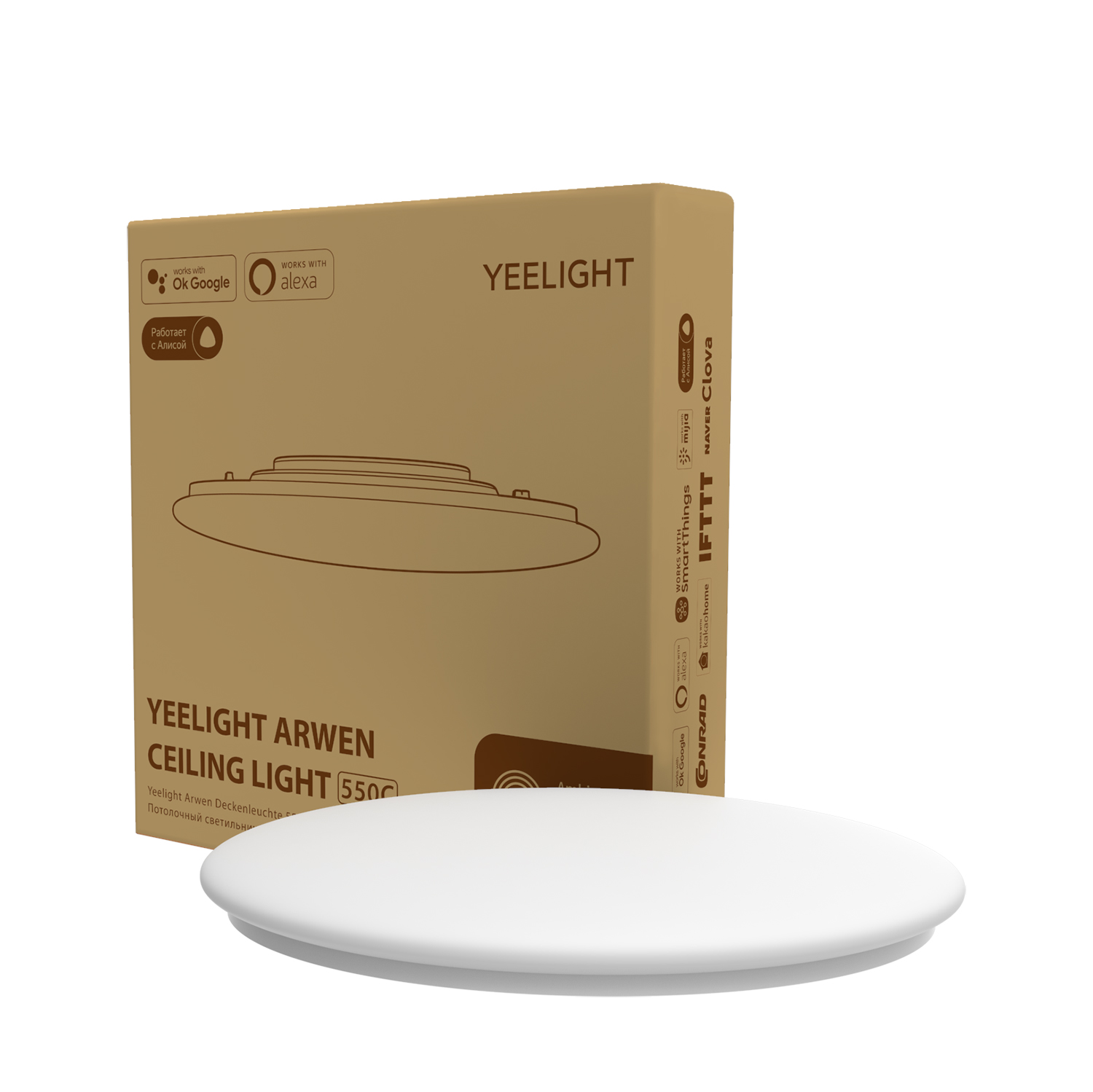 Taklampa Yeelight Arwen 550C ,Vit- Smart Belysning