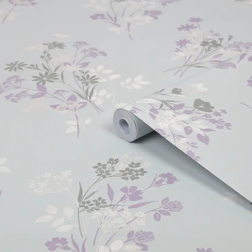 Tapet Laura Ashley Igerna Pale Duck Egg Blå 119857