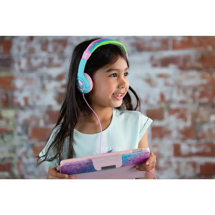 Hörlur HELLO KITTY Junior On-Ear 85dB Grön/Rosa Enhörning