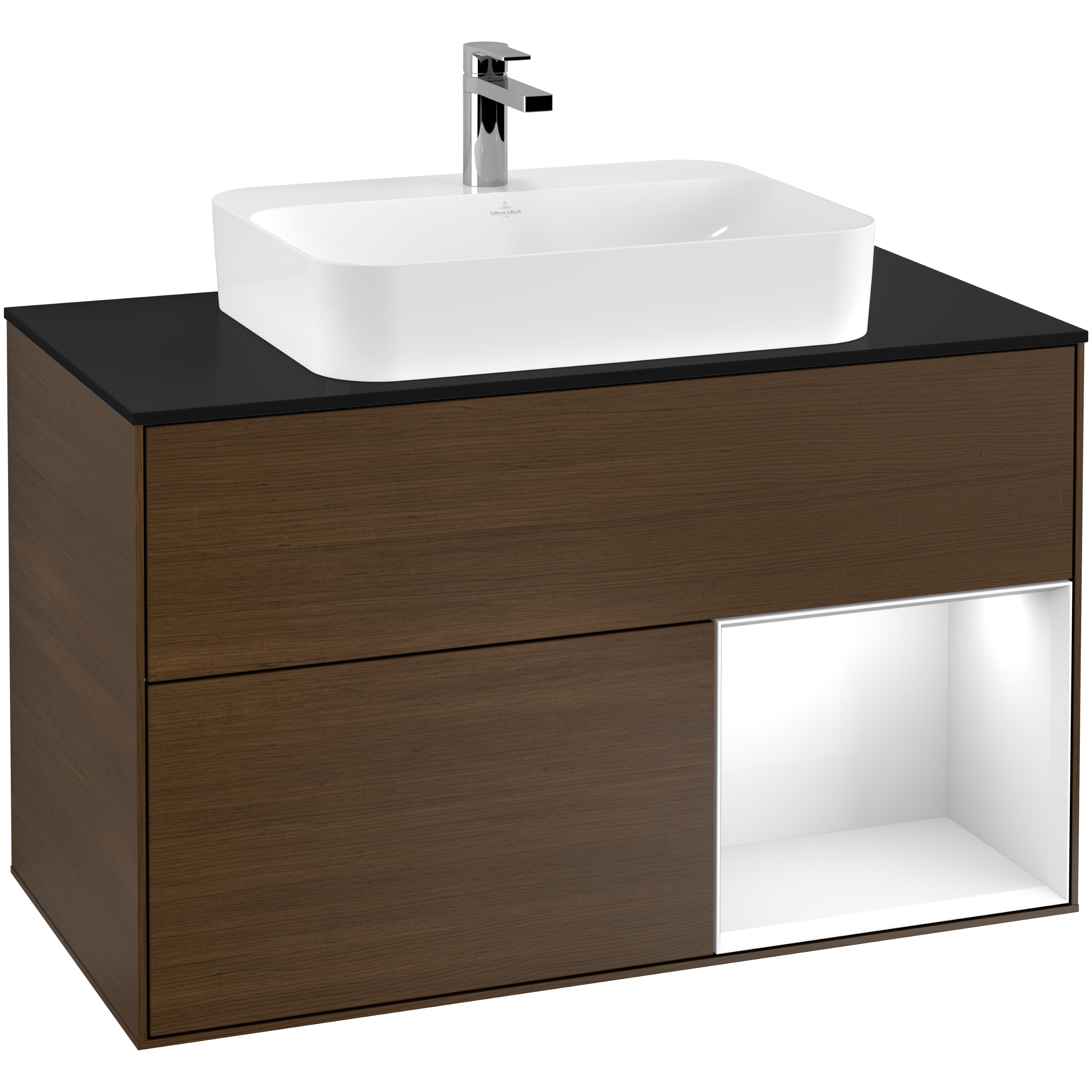 Tvättställsskåp Villeroy & Boch Finion med 2 Lådor Hylla och Bänkskiva för Ytmonterat Tvättställ