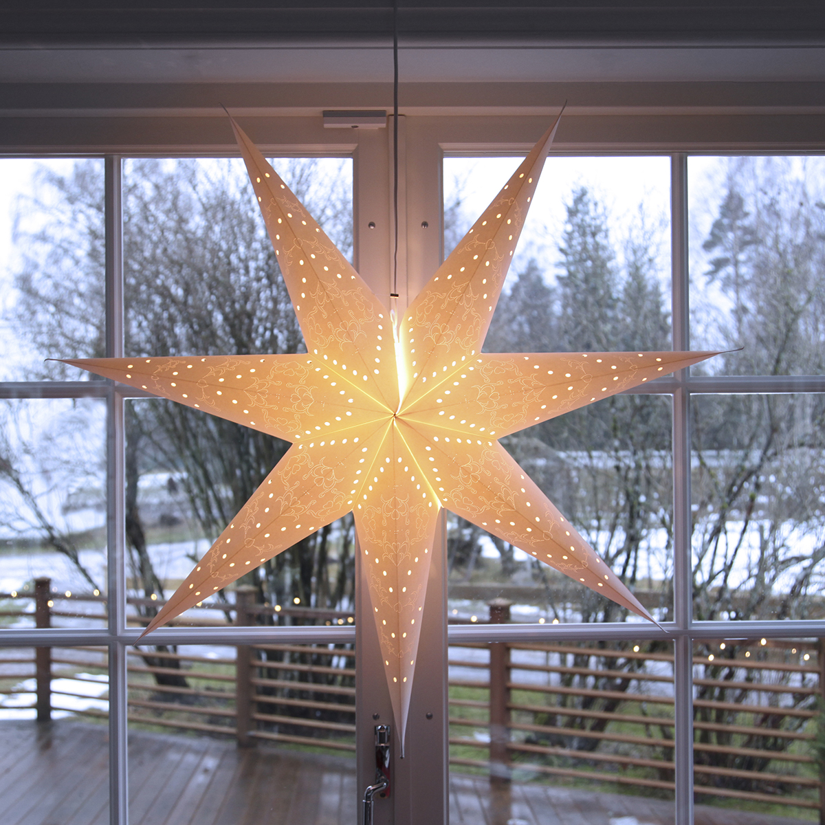 Pappersstjärna Star Trading Sensy 100 cm Adventsstjärna till Fönster
