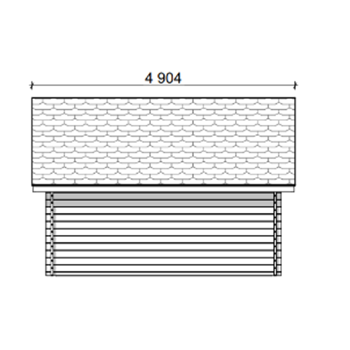 Timmerförråd LP Garden S-XL (20m²) Rak Vägg