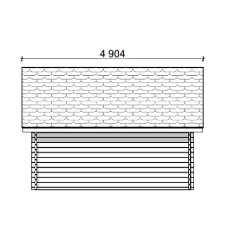 Timmerförråd LP Garden S-XL (20m²) Rak Vägg