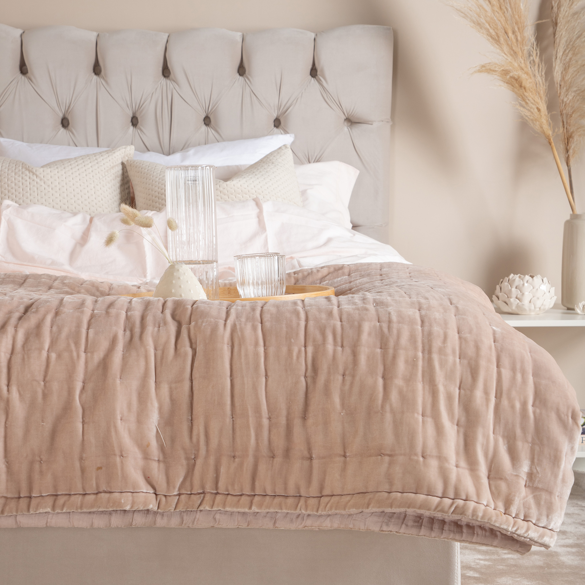 Ställbar Kontinentalsäng Venture Home Vickleby 120x200 Sammet med Sänggavel Sandvik 120