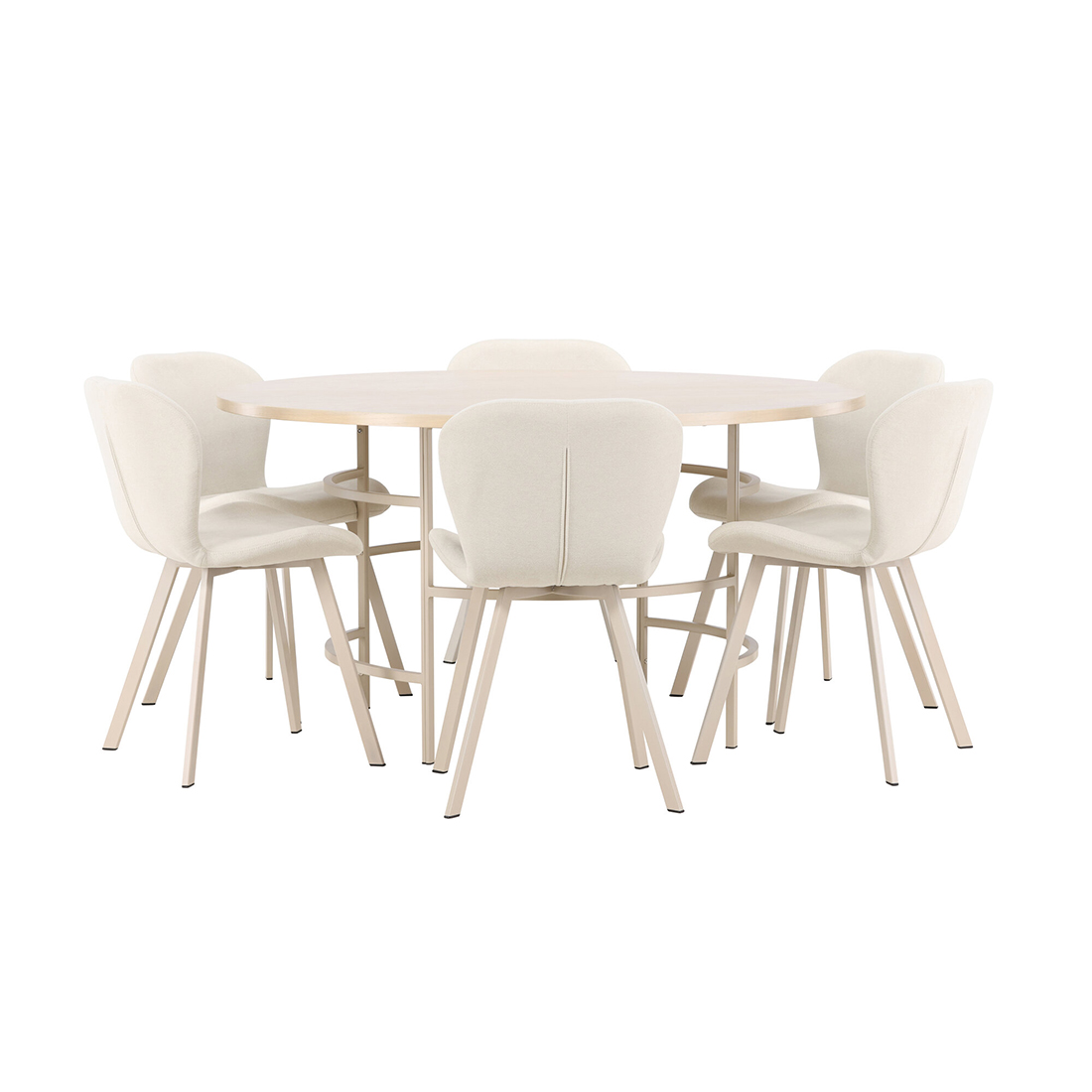 Matgrupp Venture Home Copenhagen Ø140 cm med 6st Lilja Matstolar