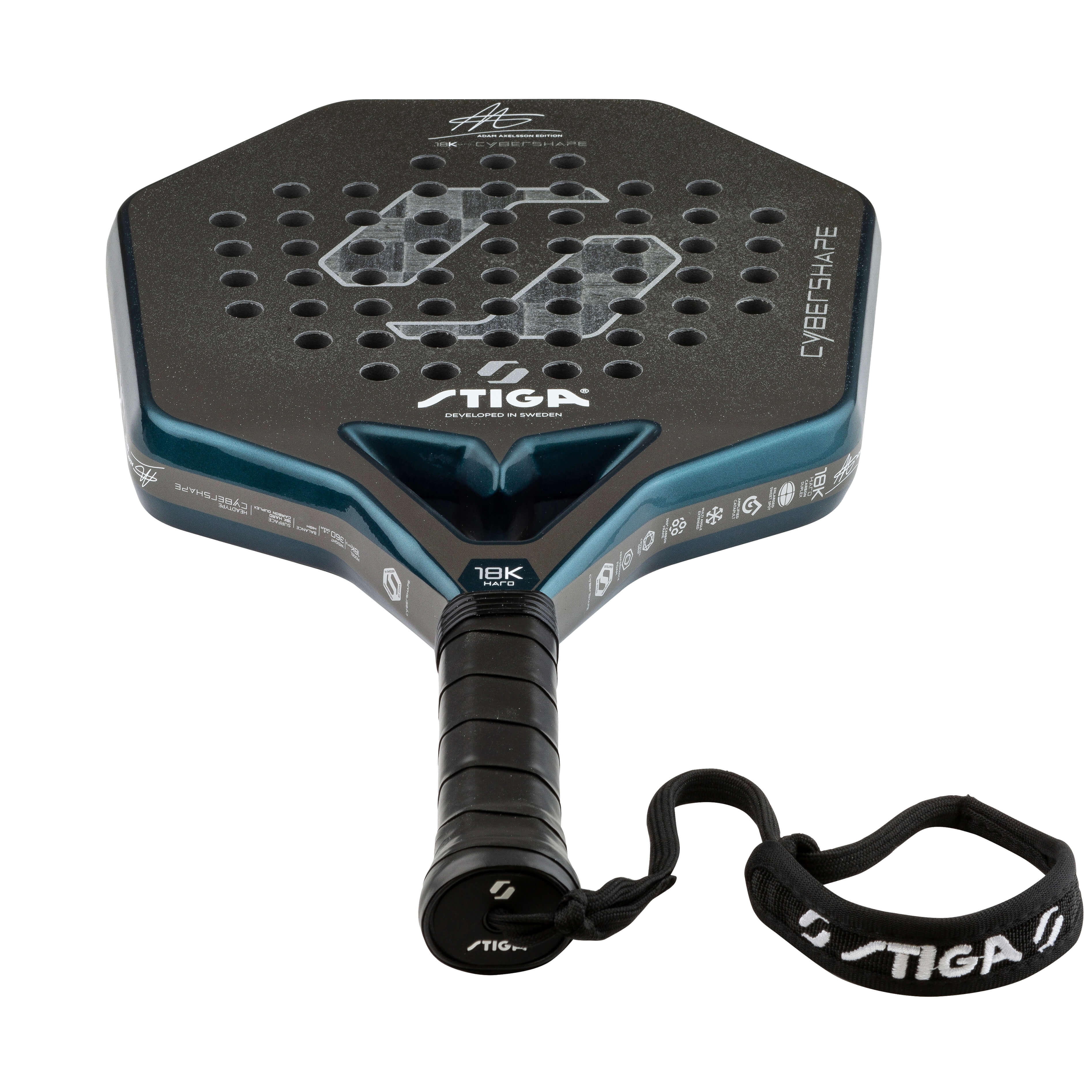 Padelracket STIGA Sports Cybershape 18K Hard Adam Axelsson Edition