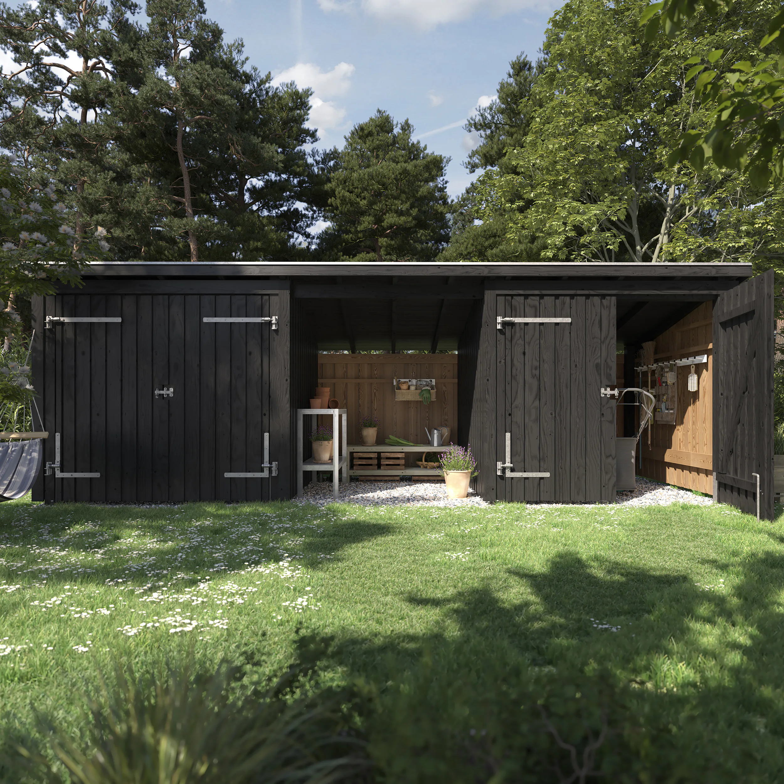 Bod PLUS Nordic Multi Trädgårdshus 14 m²