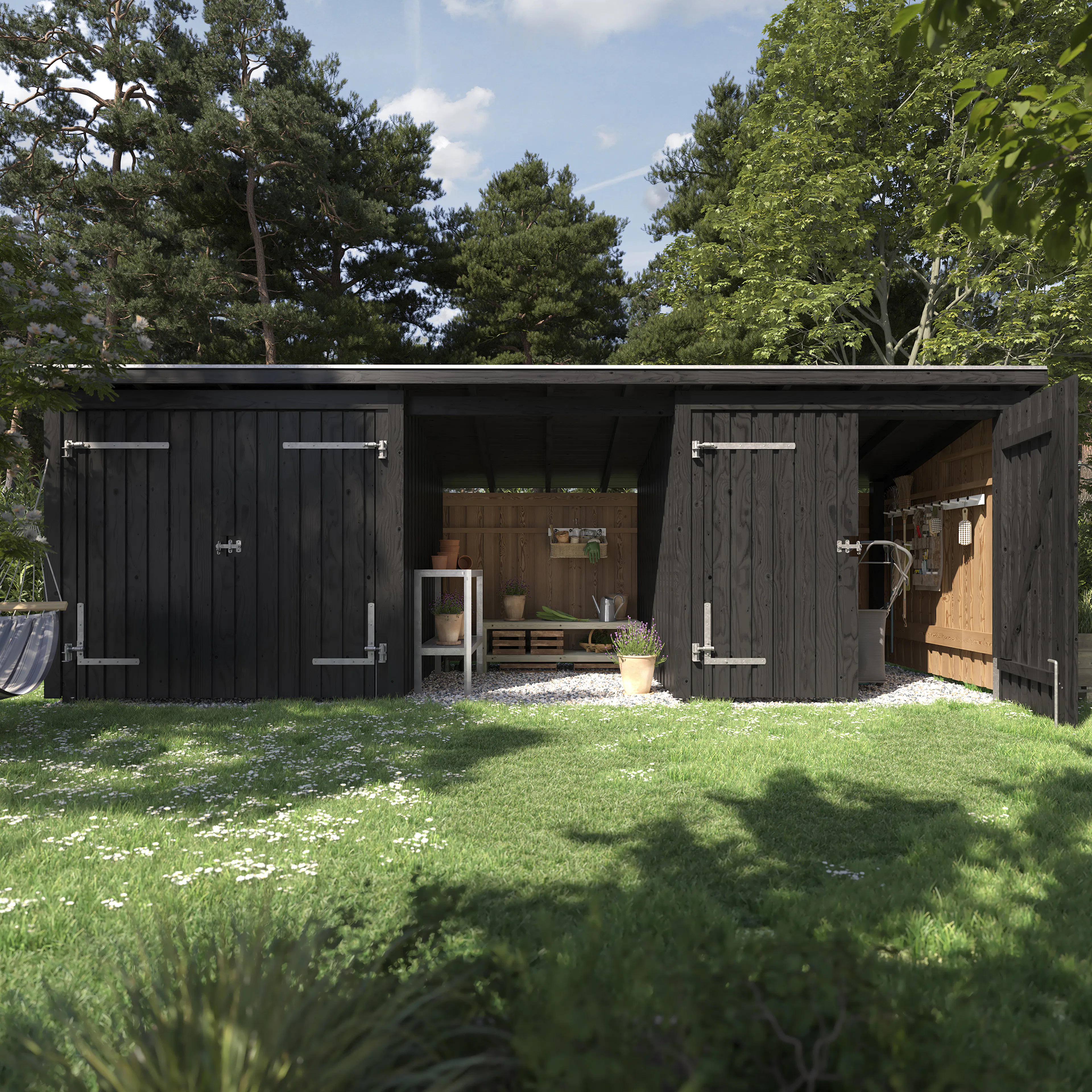 Bod PLUS Nordic Multi Trädgårdshus 14 m²