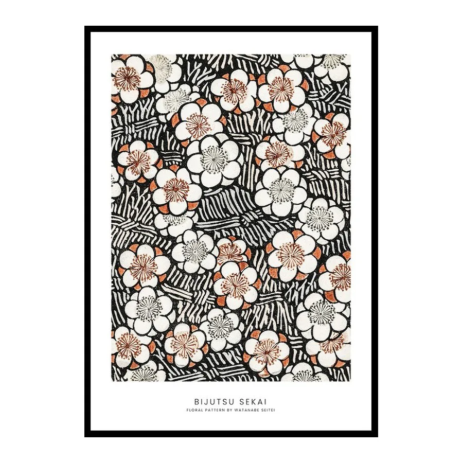 Poster Gallerix Floral Pattern By Watanabe Seitei
