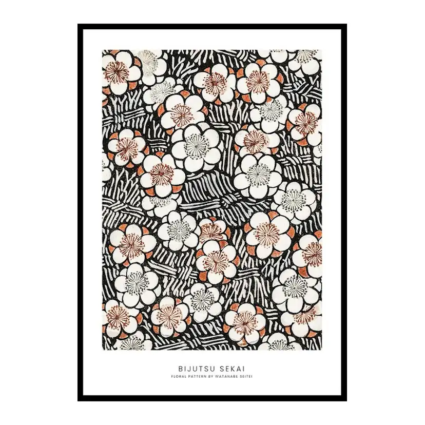 Poster Gallerix Floral Pattern By Watanabe Seitei