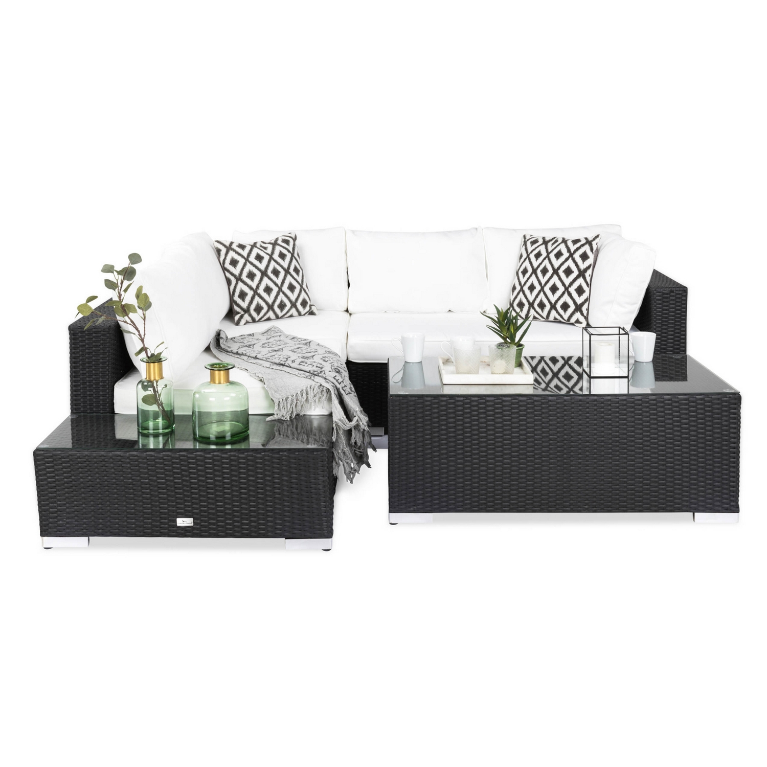 Loungegrupp Comfort Garden Bahamas 4-sits med Avslut och Bord Utomhus