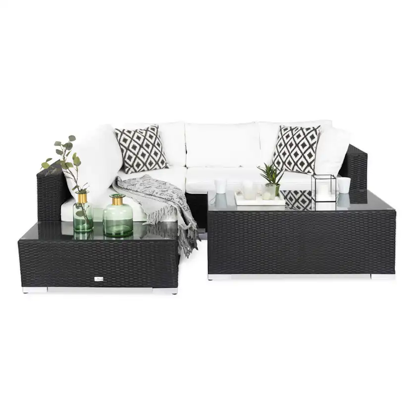 Loungegrupp Comfort Garden Bahamas 4-sits med Avslut och Bord Utomhus