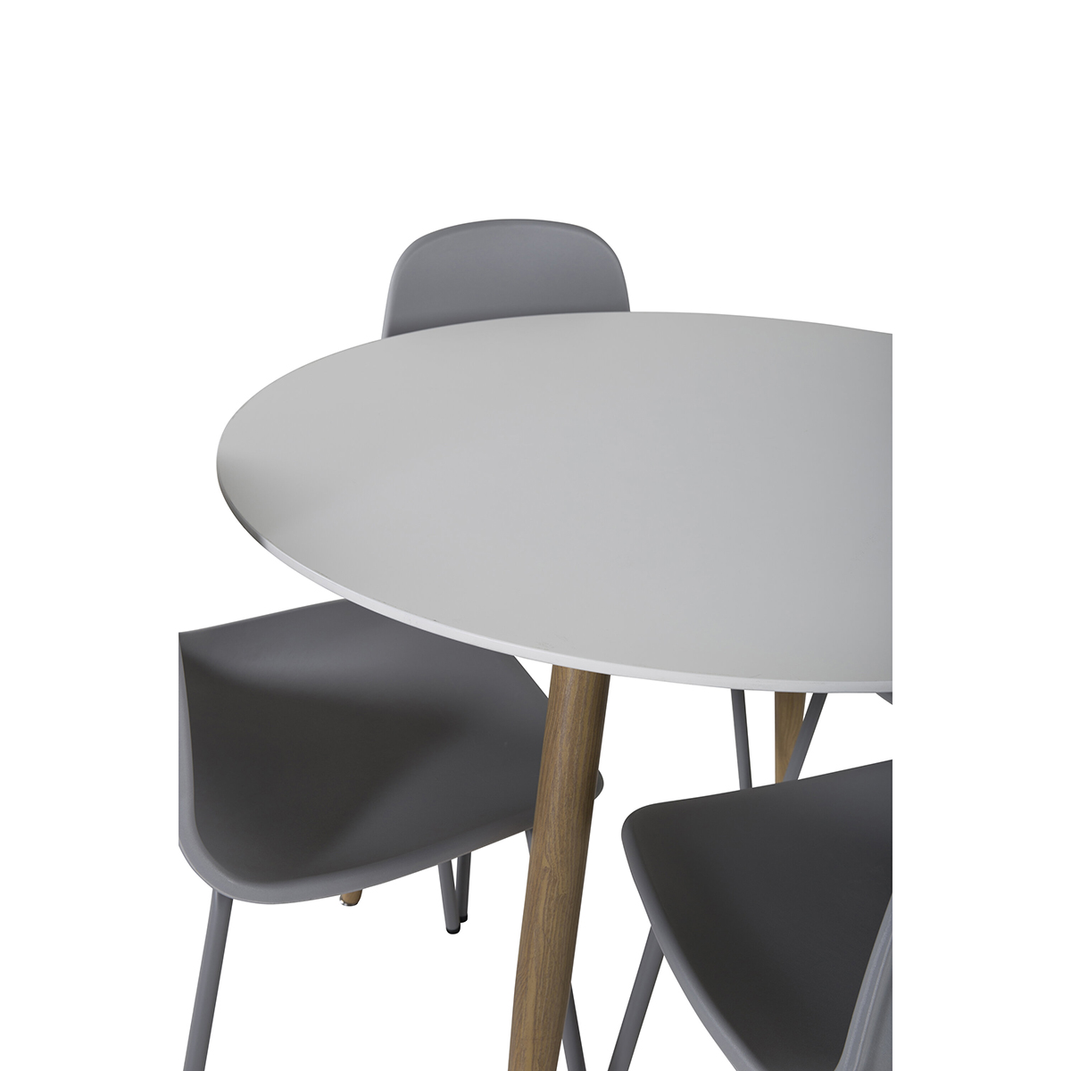 Matgrupp Venture Home Plaza Ø110 cm med 4st Arctic Matstolar