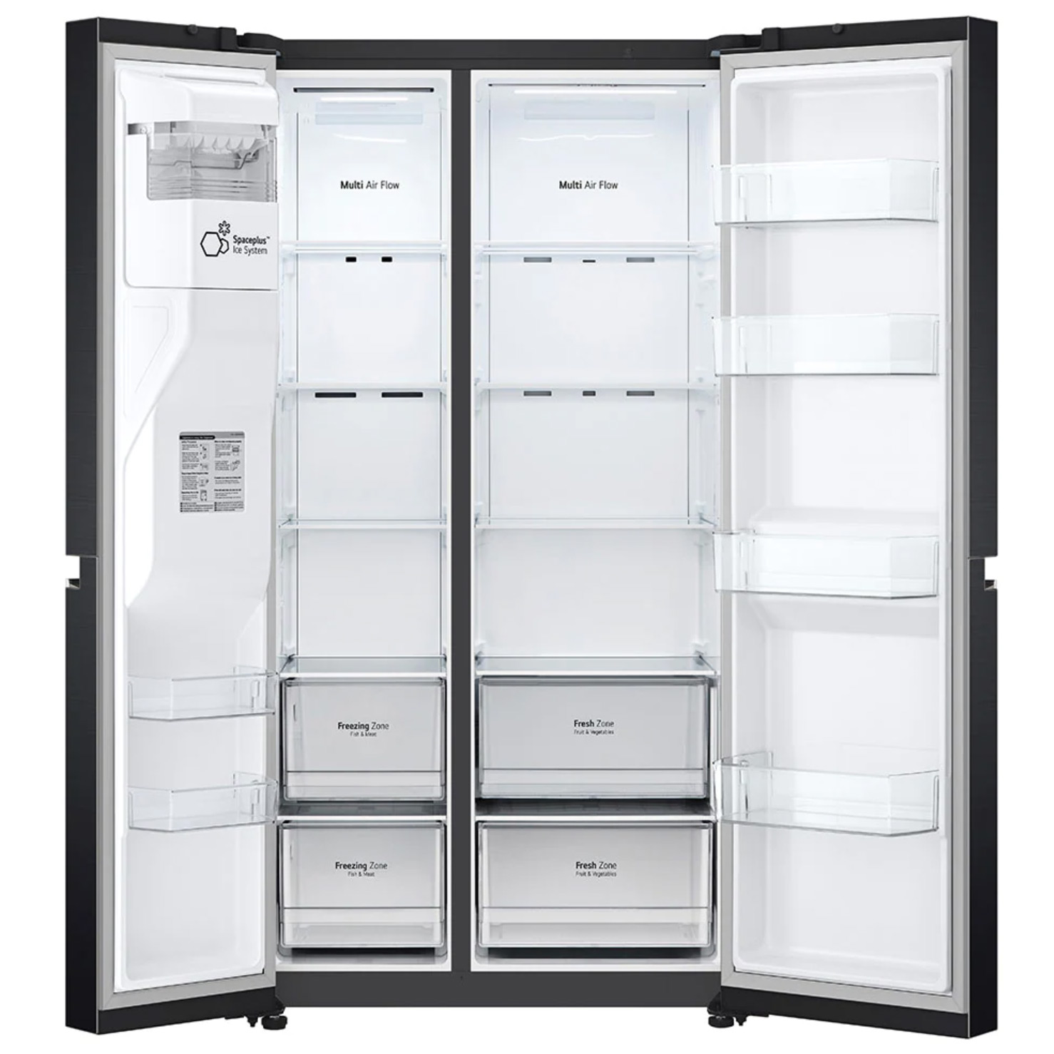 Side-by-Side LG GSLV70MCTM Black Steel