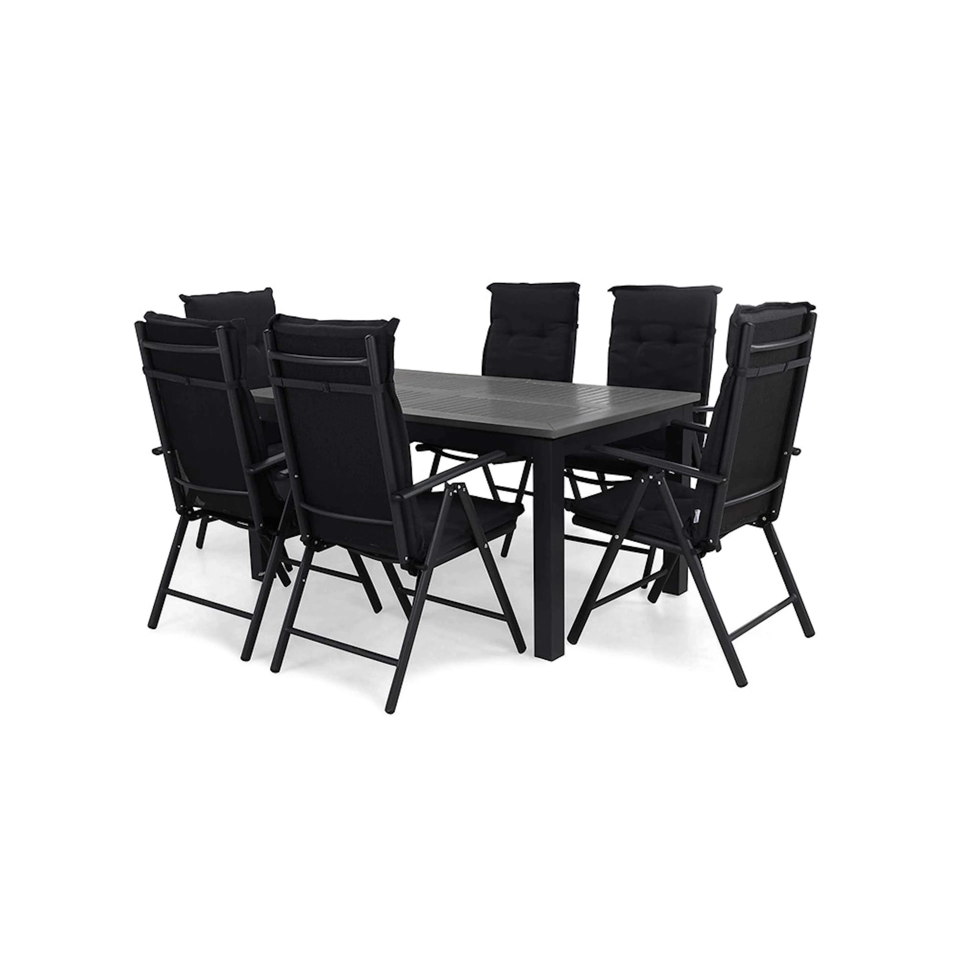 Matgrupp Comfort Garden Monaco 152-210 med 6 Positionsstolar Maggie