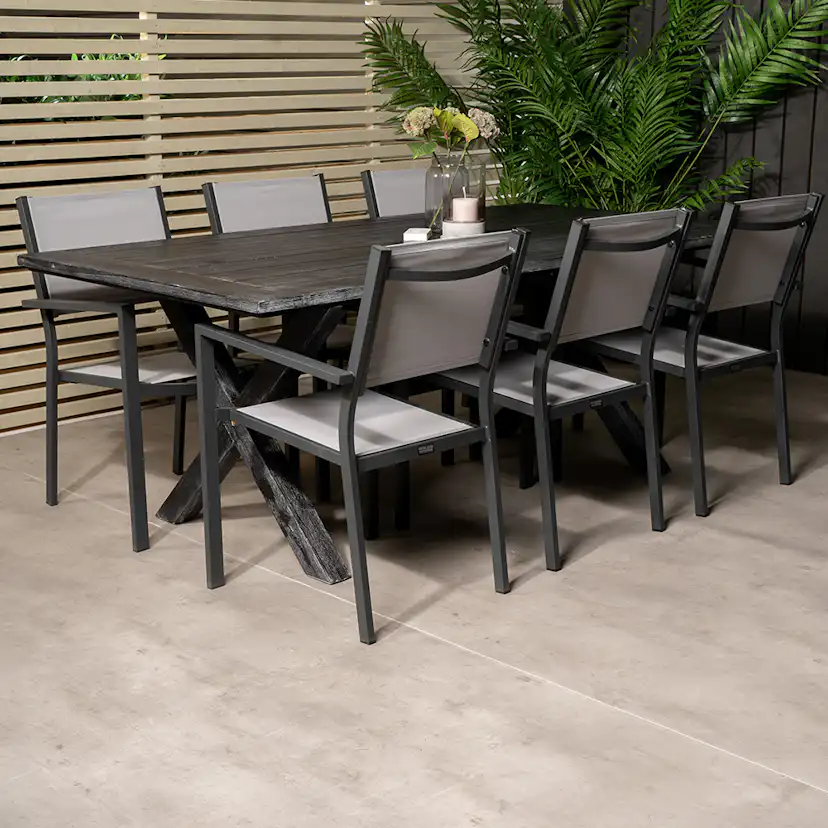 Matgrupp Venture Home Rossi 200 med 6 Copacabana Matstolar