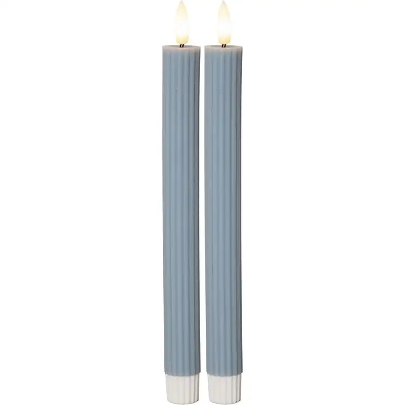 LEDAntikljus2p Flamme Stripe Blå