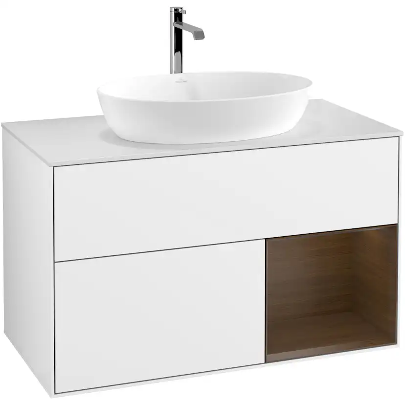 Tvättställsskåp Villeroy & Boch Finion med 2 Lådor Hylla och Bänkskiva för Fristående Tvättställ från Artis & Collaro