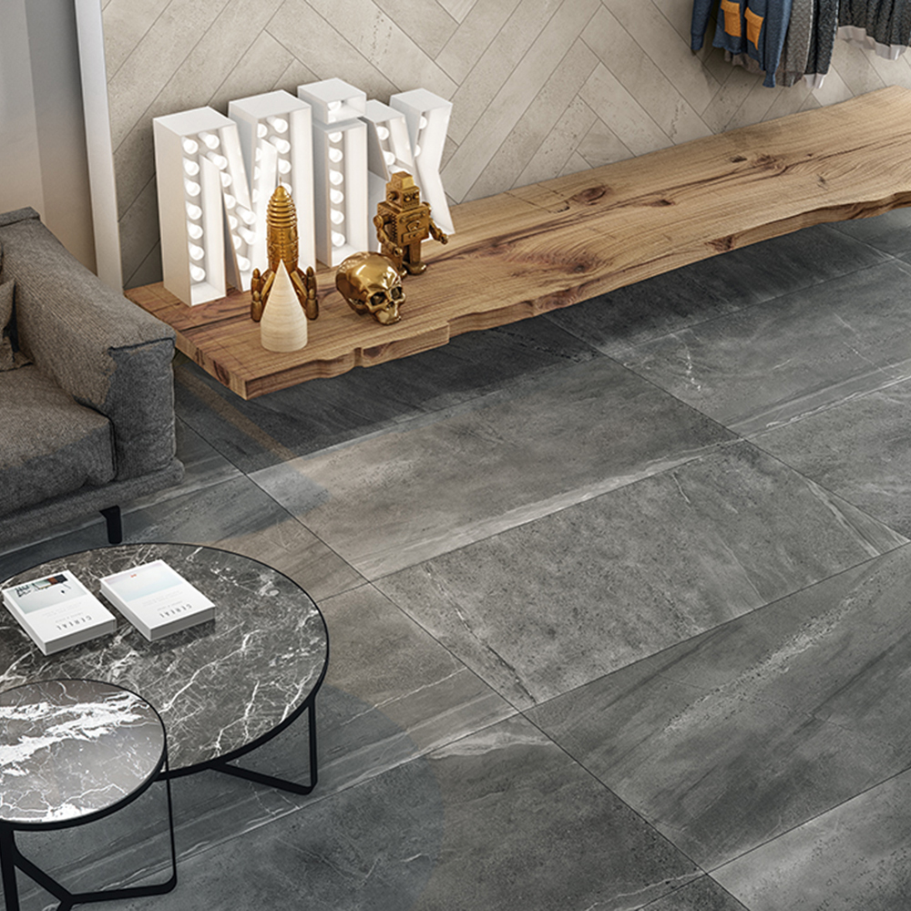 Klinker Coem Ceramiche Brit Stone Mörkgrå 15x15 cm Matt