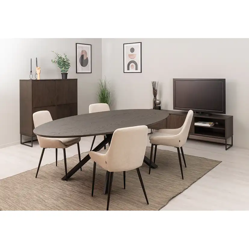 Bassholmen Dining Table 90x180 cm - Whitewash / Vittvätt