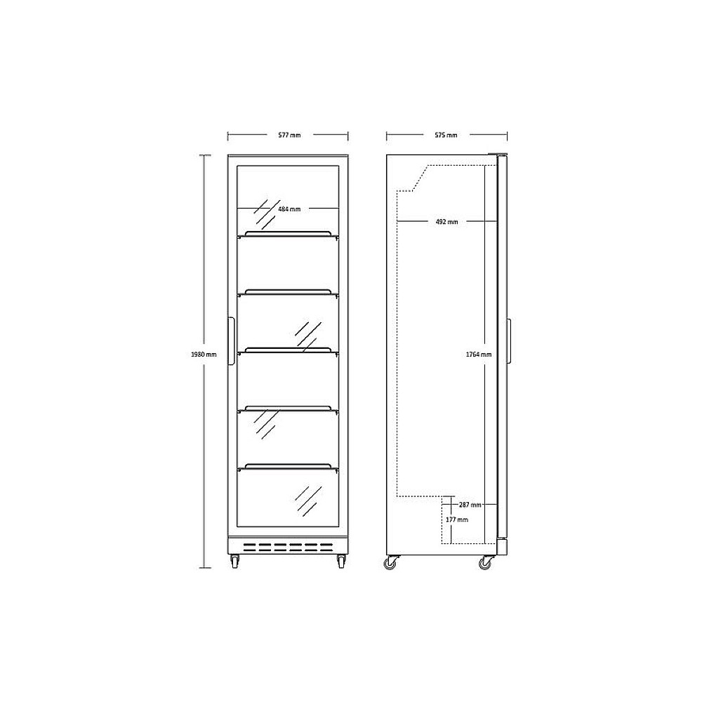 Displaykylskåp Scandomestic SD 430 E