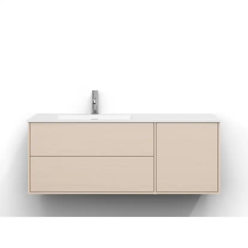 Epos Udel 120V V.Ask 2+1L Pln Vit Ask, Front: Plan, Placering: Vänster