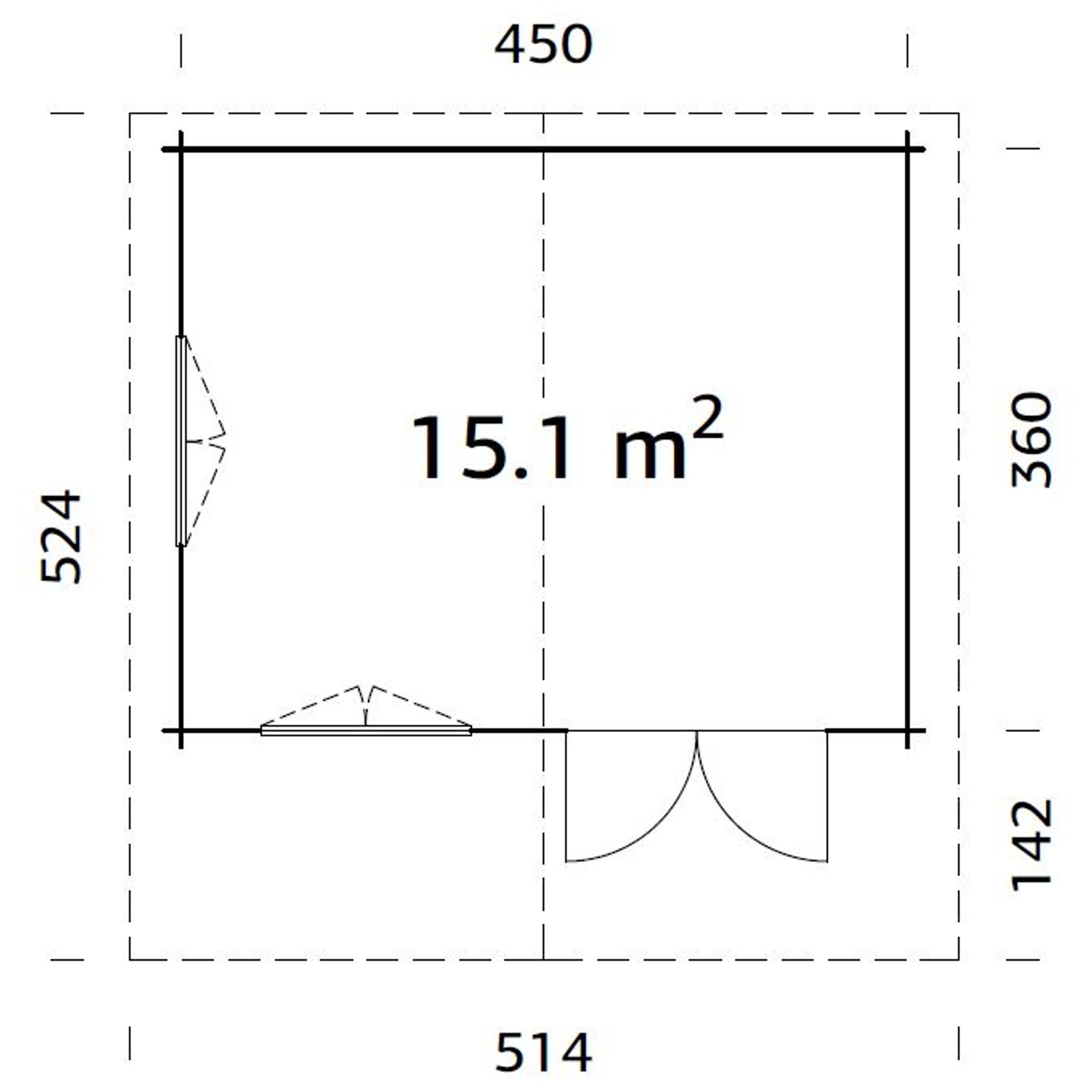 Stuga Palmako Helena 16,2 m2