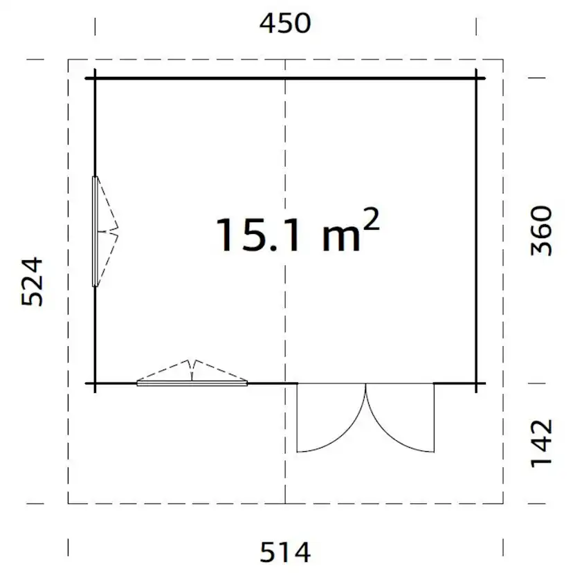 Stuga Palmako Helena 16,2 m2