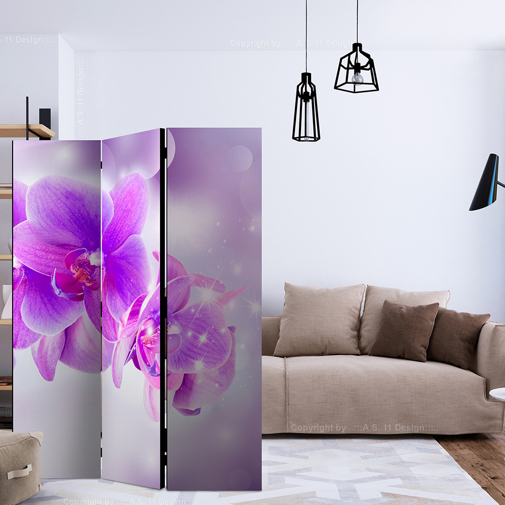 Rumsavdelare Skärmvägg Arkiio Purple Orchids 135x172 cm