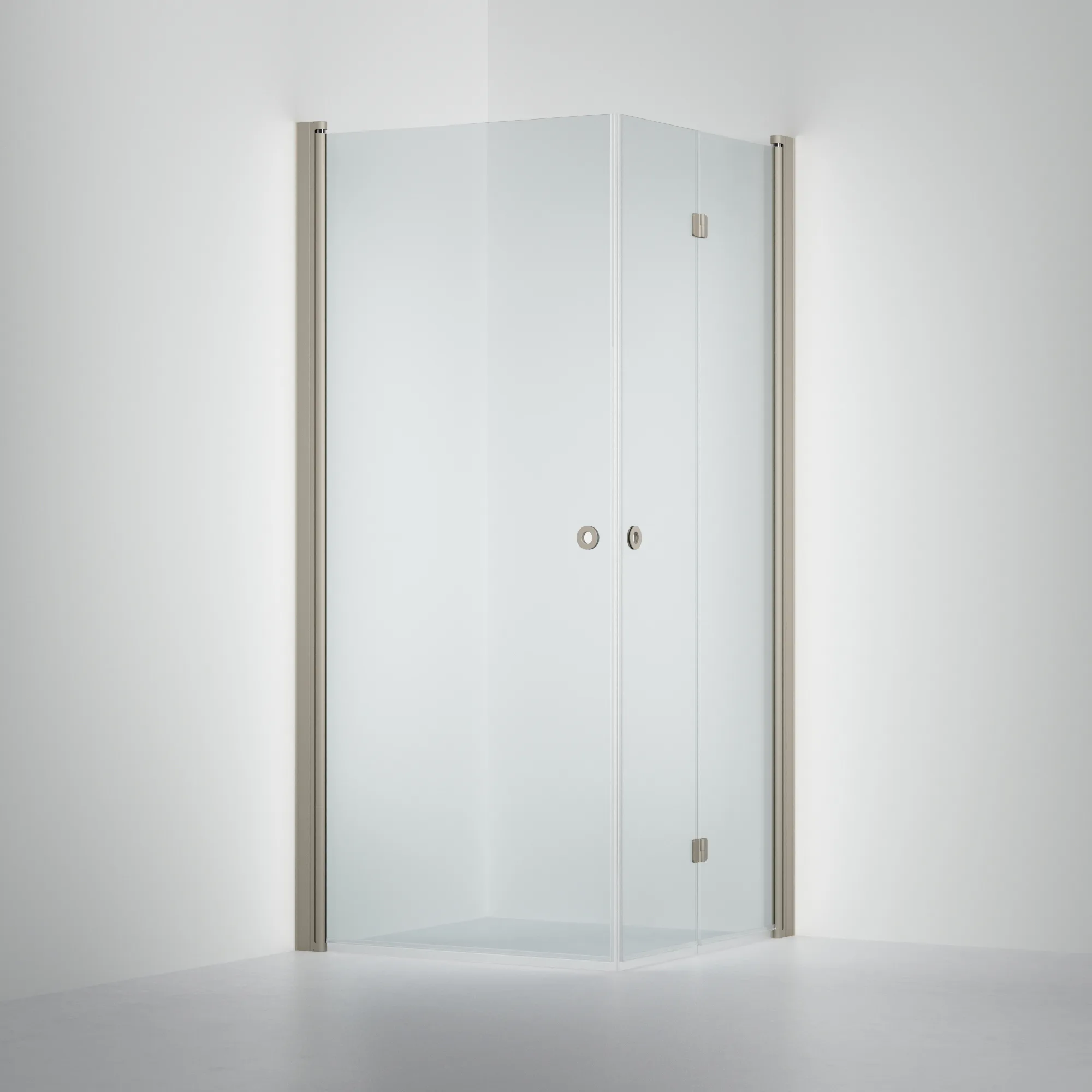 Duschvägg Linc 66 Flex, Clear, Stone, Enkeldörr (V) 700 mm ( Stenprofil, Klarglas, Enkeldörr (V) 700 mm, Vikdörr (H) 900 mm