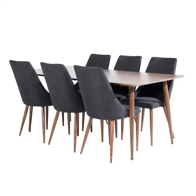 Matgrupp Venture Home Pobbie med 6 Laura Stolar Polyestertyg