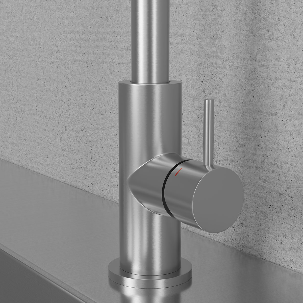Handtag till blandare Scandtap Steel Short bar 5mm Rostfritt Stål