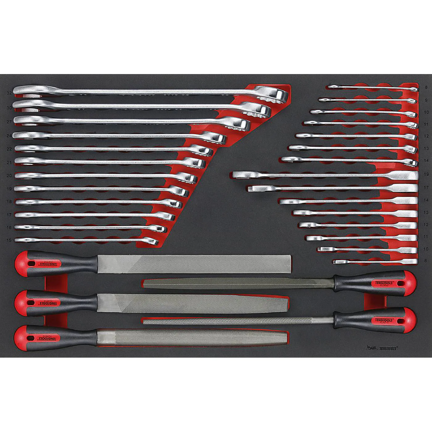 Nyckel-/filsats 32 delar Teng Tools TTEX32