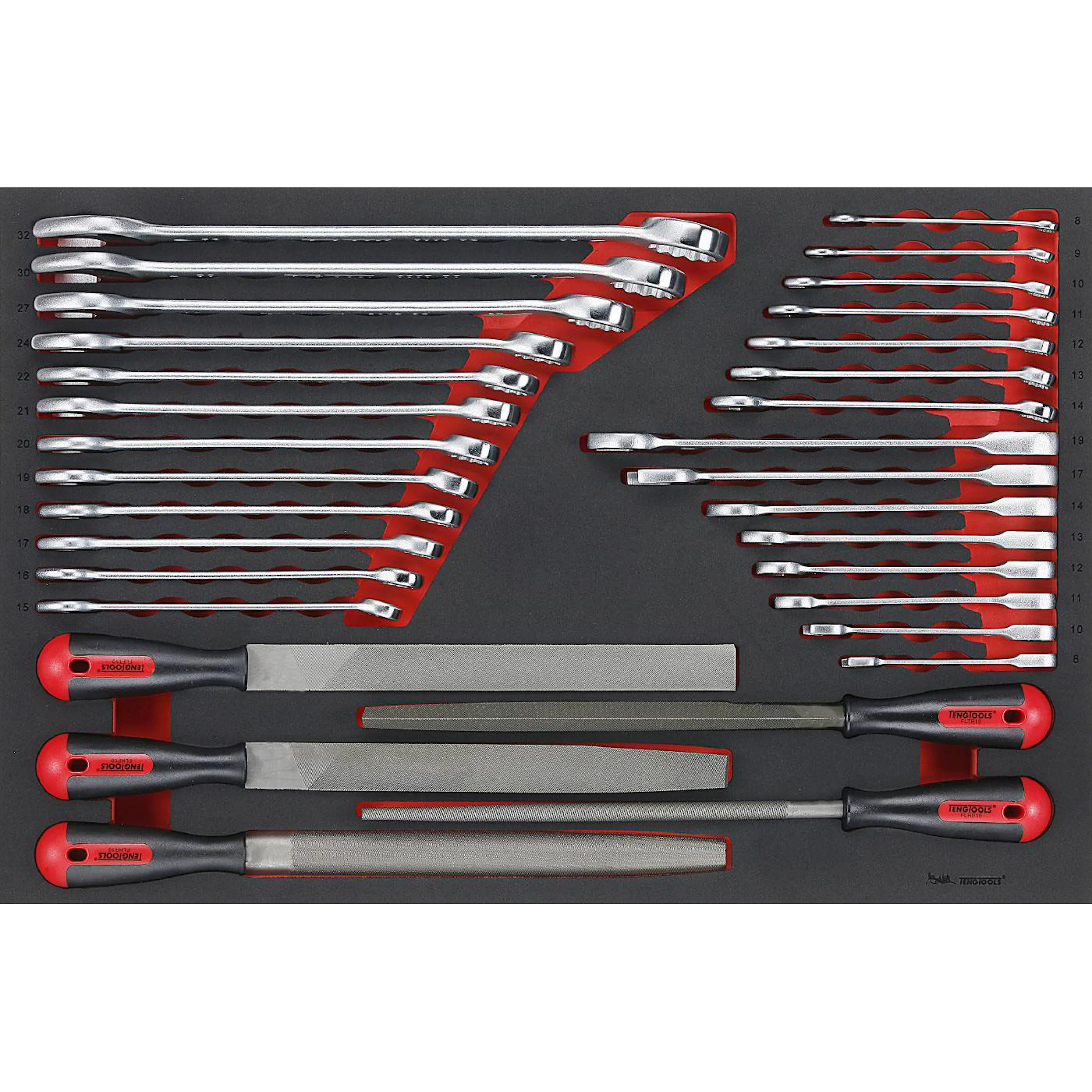 Nyckel-/filsats 32 delar Teng Tools TTEX32