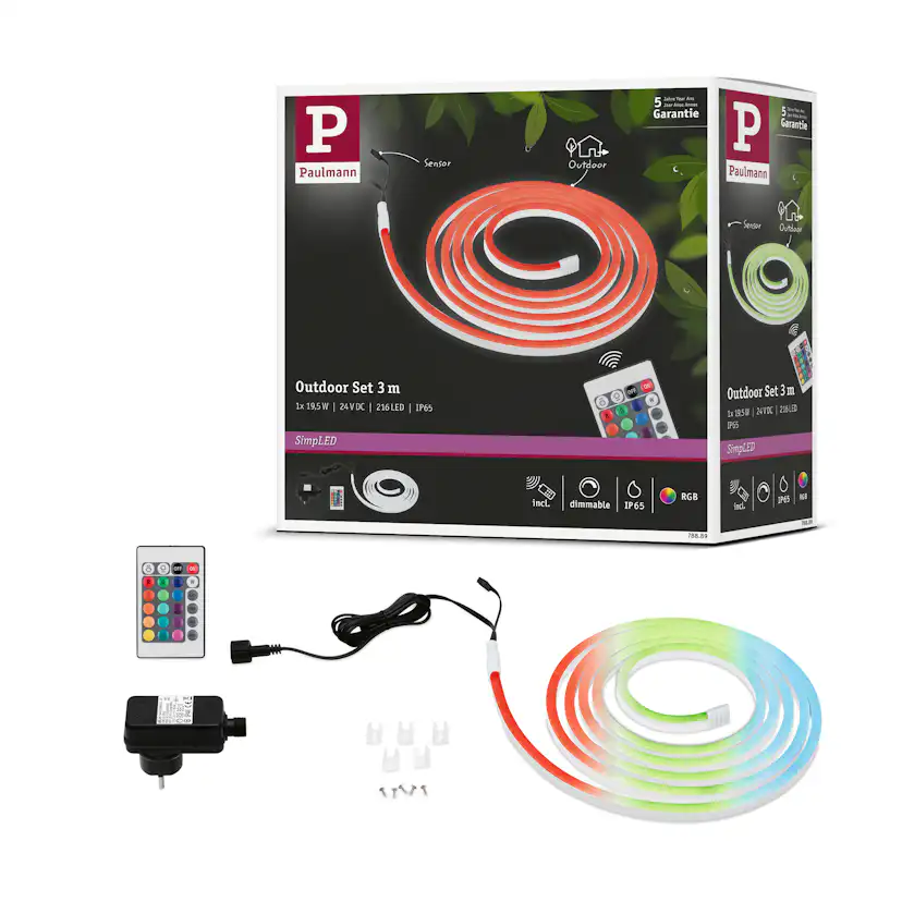 LED-strip Paulmann SimpLED Belagd Outdoor Komplett set IP65
