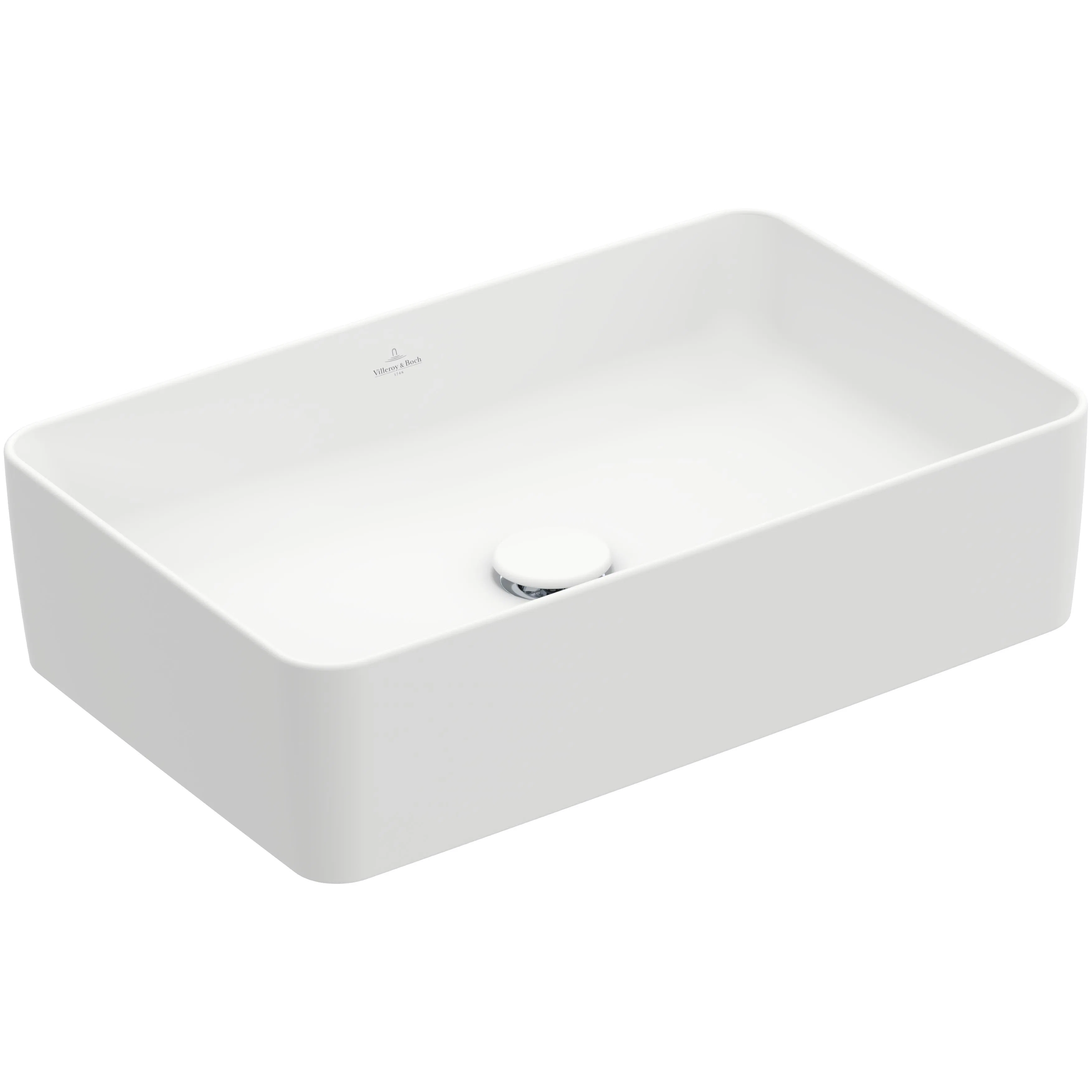 Tvättställ villeroy & Boch Collaro 4A2056RW Stenvit CeramicPlus, 560 mm, Utan Blandarhål, för Väggmonterad blandare