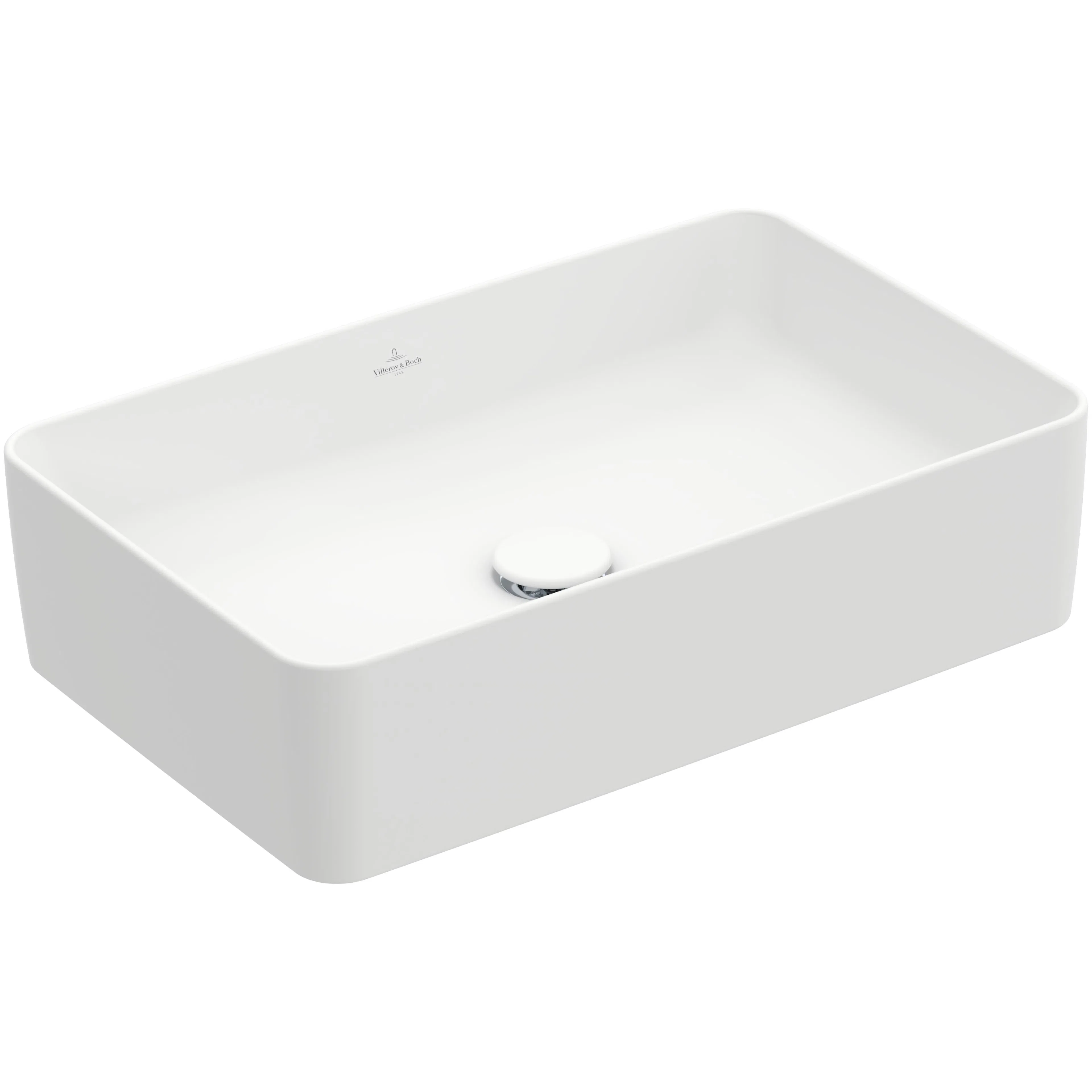 Tvättställ villeroy & Boch Collaro 4A2056RW Stenvit CeramicPlus, 560 mm, Utan Blandarhål, för Väggmonterad blandare
