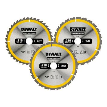 Cirkelsågklinga DeWalt DT1962 216 mm 3-Pack