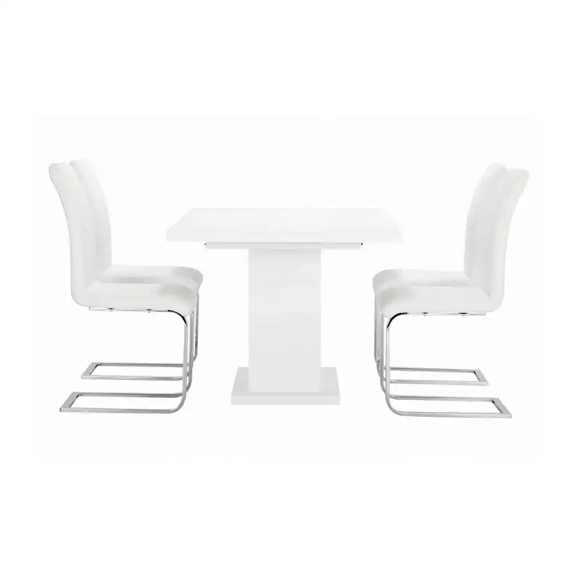 Matgrupp Concept 55 Ratliff Rektangulärt Matbord 180-220 cm Förlängningsbart med 4 Sorado Matstol