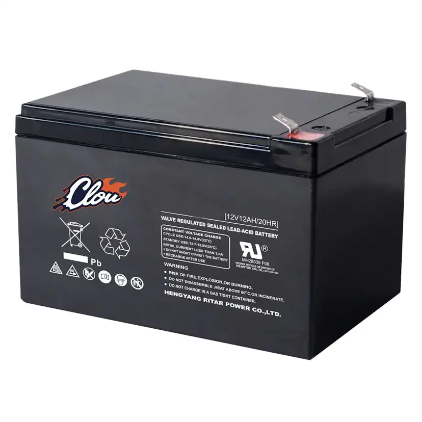 Batteri Clou 12120 AGM Underhållsfritt 12 Ah/12 V F2