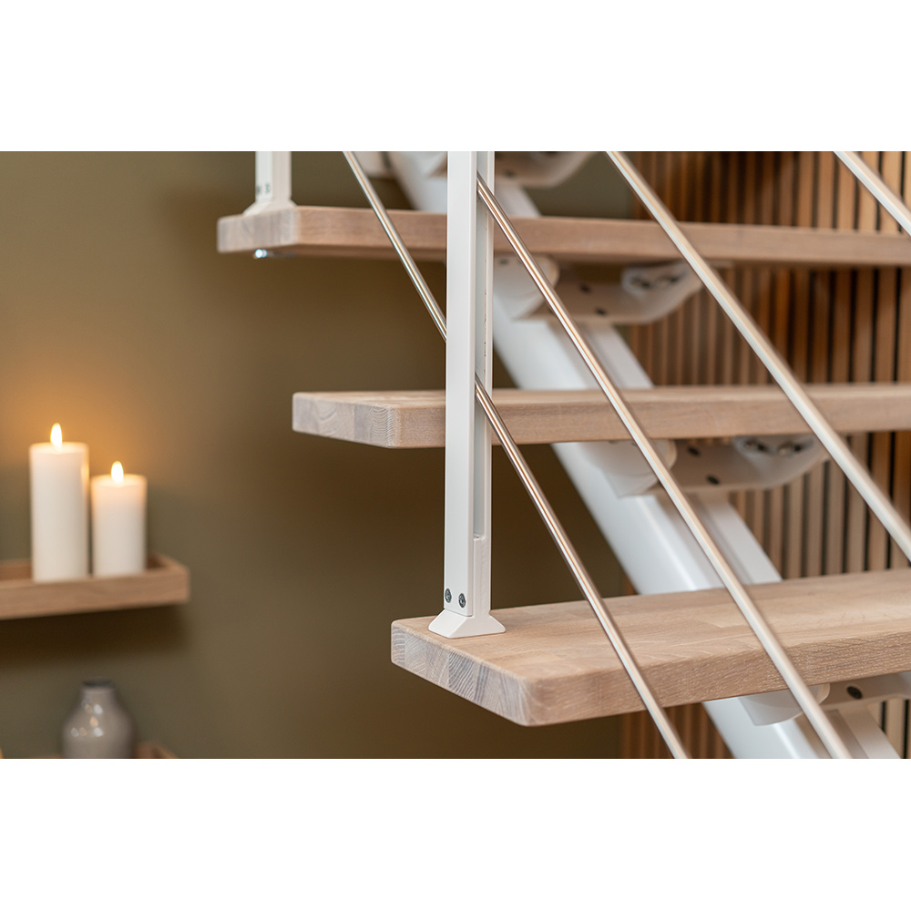 Spartrappa Dolle Sydney Ek Vit-Oljad 1/4 Design