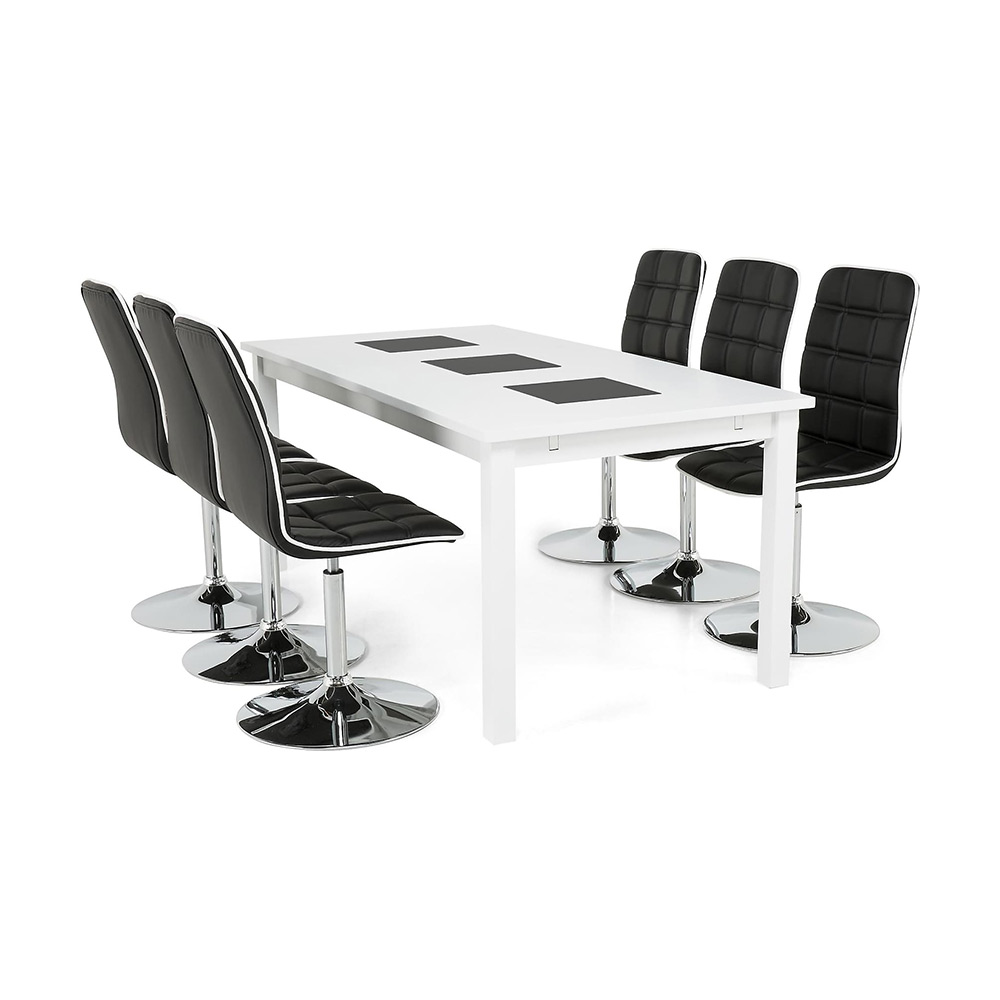 Matgrupp In Living Jasmin med 6 st Frida Stolar