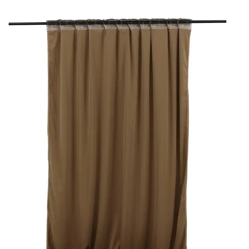 Mary Curtain Polyester/velvet - 2-pack - Brown / - 135*250 Brun