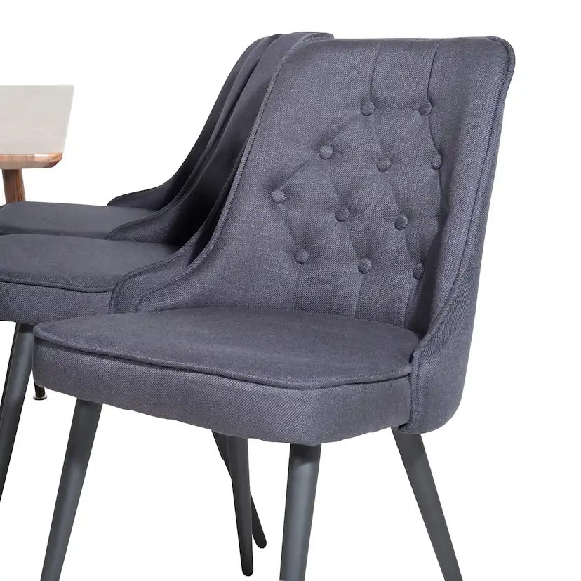 Matgrupp Venture Home Pobbie med 6 Vera Stolar Polyestertyg